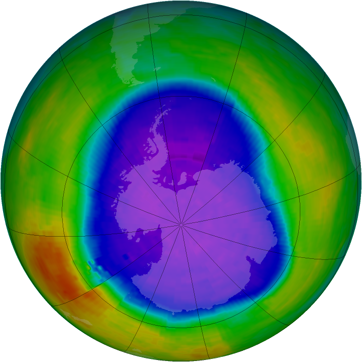 Antarctic ozone map for 30 September 1994